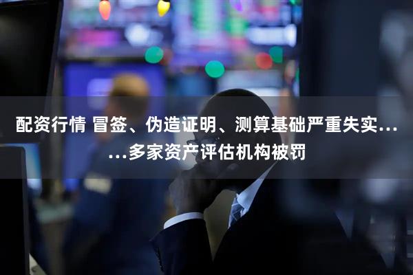 配资行情 冒签、伪造证明、测算基础严重失实……多家资产评估机构被罚